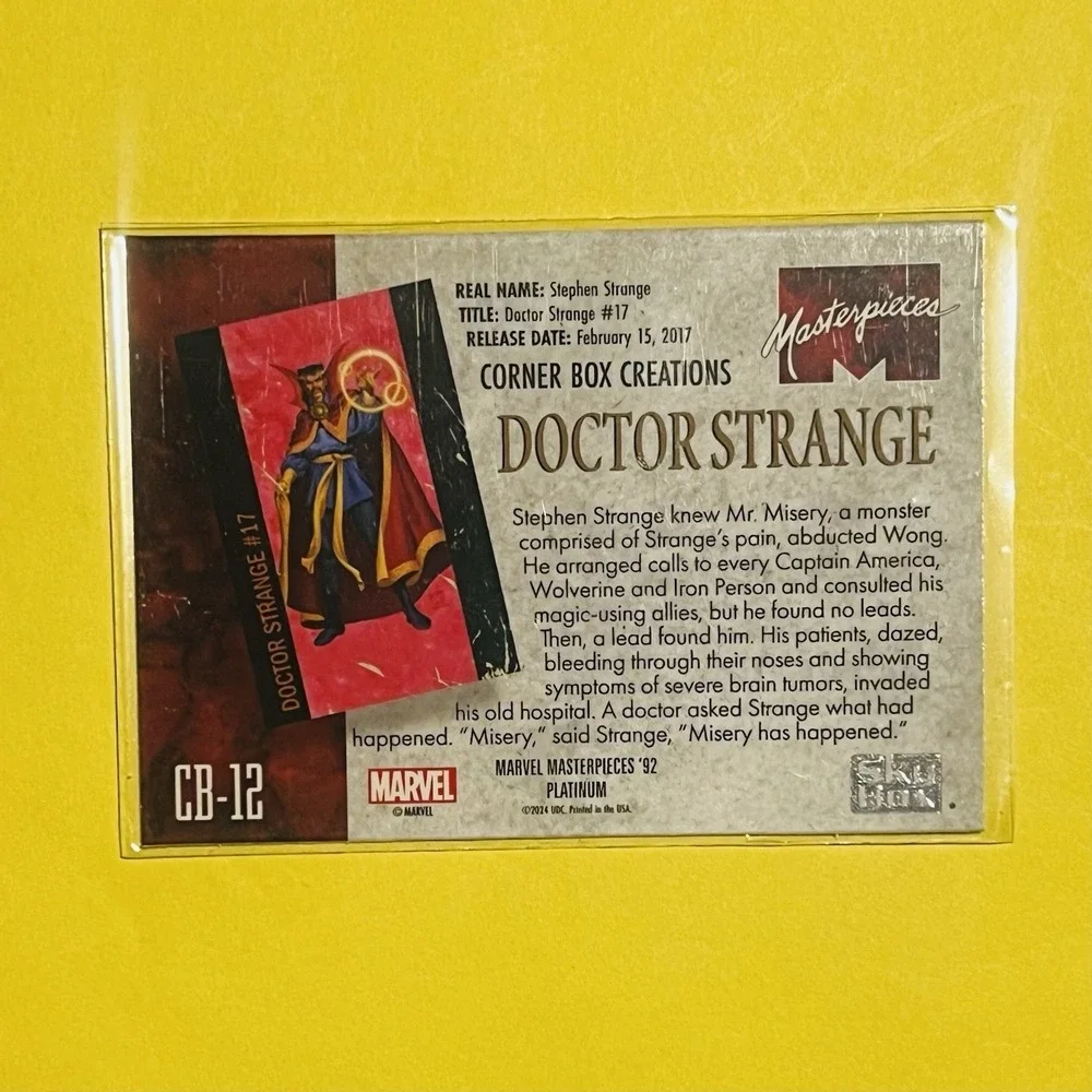 DOCTOR STRANGE 2024 Marvel Masterpieces '92 Platinum Corner Box Creations #CB-12